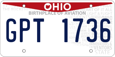 OH license plate GPT1736