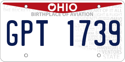 OH license plate GPT1739
