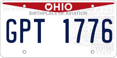 OH license plate GPT1776