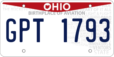 OH license plate GPT1793
