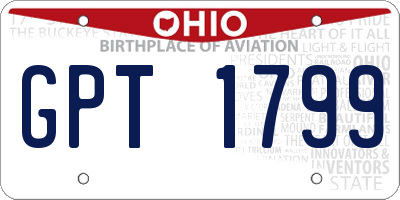 OH license plate GPT1799