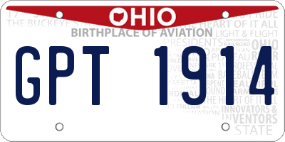 OH license plate GPT1914