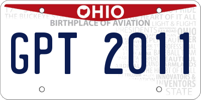 OH license plate GPT2011