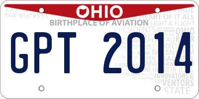 OH license plate GPT2014