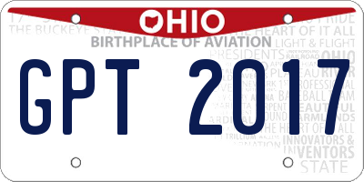 OH license plate GPT2017