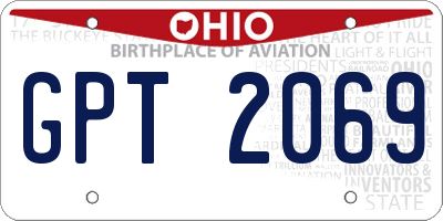 OH license plate GPT2069