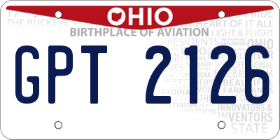 OH license plate GPT2126
