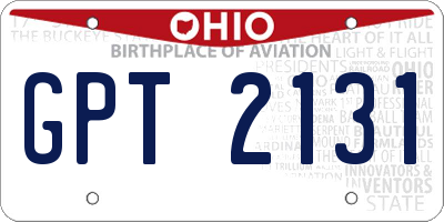 OH license plate GPT2131