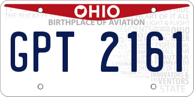 OH license plate GPT2161