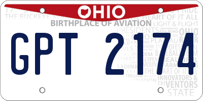 OH license plate GPT2174