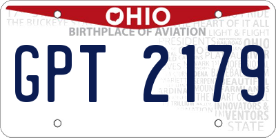 OH license plate GPT2179