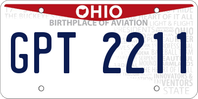 OH license plate GPT2211
