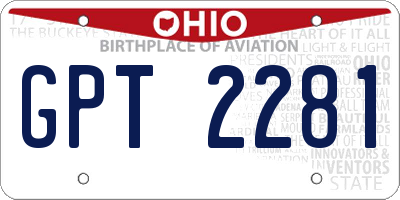 OH license plate GPT2281