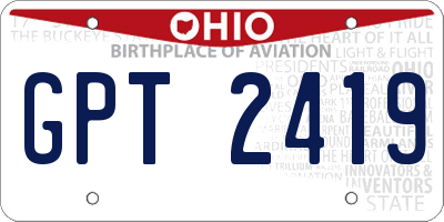 OH license plate GPT2419