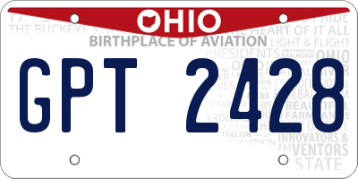 OH license plate GPT2428