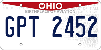 OH license plate GPT2452
