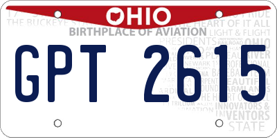 OH license plate GPT2615