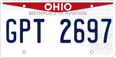 OH license plate GPT2697