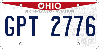 OH license plate GPT2776