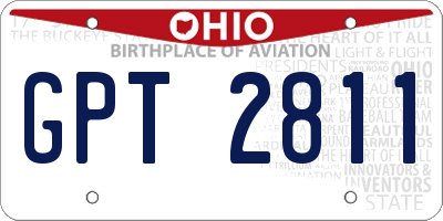 OH license plate GPT2811
