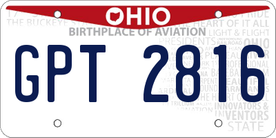 OH license plate GPT2816