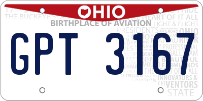 OH license plate GPT3167