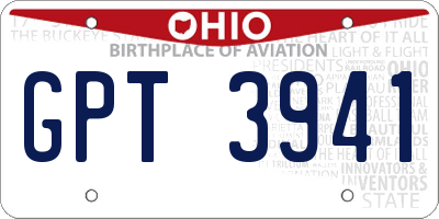 OH license plate GPT3941