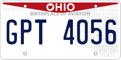 OH license plate GPT4056