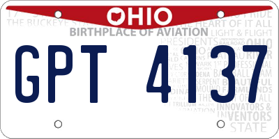 OH license plate GPT4137