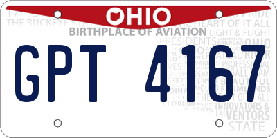 OH license plate GPT4167