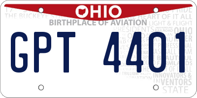 OH license plate GPT4401