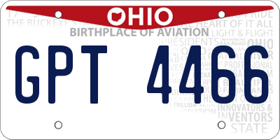 OH license plate GPT4466