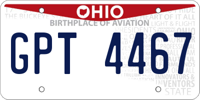 OH license plate GPT4467