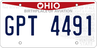 OH license plate GPT4491