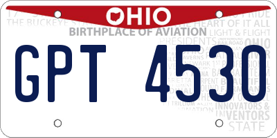 OH license plate GPT4530