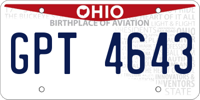 OH license plate GPT4643