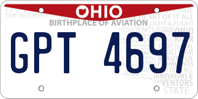 OH license plate GPT4697