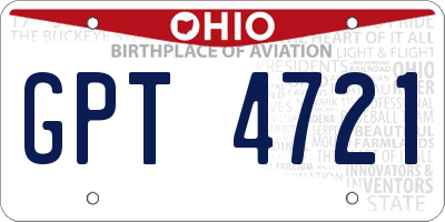OH license plate GPT4721