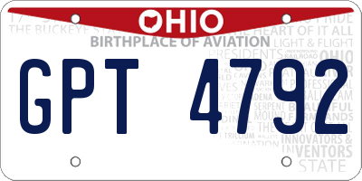 OH license plate GPT4792