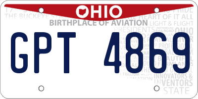 OH license plate GPT4869