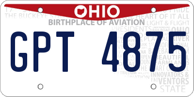 OH license plate GPT4875