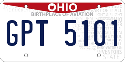 OH license plate GPT5101