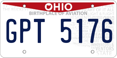 OH license plate GPT5176