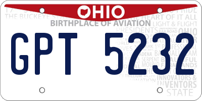 OH license plate GPT5232