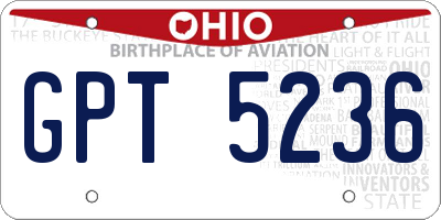 OH license plate GPT5236