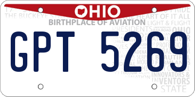 OH license plate GPT5269