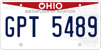 OH license plate GPT5489