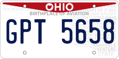 OH license plate GPT5658