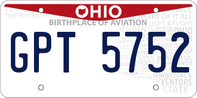 OH license plate GPT5752