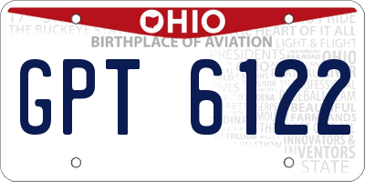 OH license plate GPT6122
